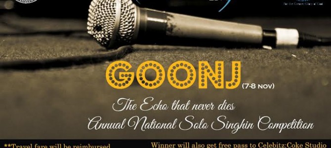 Call to all Solo singers out here for “Goonj” at XIMB