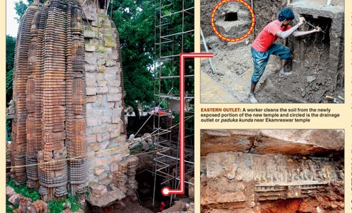 11th Century Remains of a temple found near Lingaraj Temple in Bhubaneswar