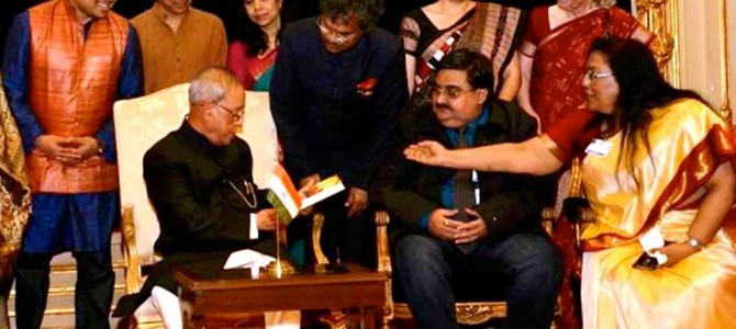 President of India impressed by unique love story of Odia artist PK Mahanandia in Sweden