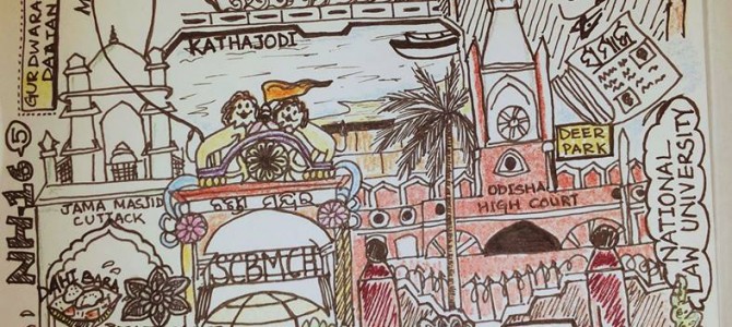 Awesome doodle Art on Cuttack by Salvwi Prasad