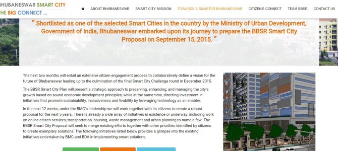 Bhubaneswar Smart City Website Launched to garner Feedback