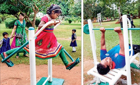 Five Bhubaneswar Parks Now boast of Open Air Gymnasiums