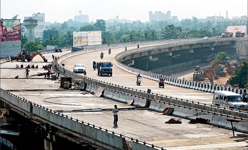 Finally Rasulgarh Flyover partially open before T20 Cricket Match in Cuttack