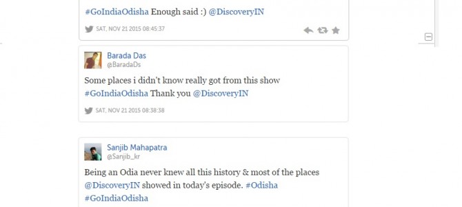 How awesome #GoIndiaOdisha show on Discovery Channel was, read this to know