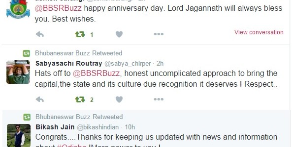 Bhubaneswar Buzz completes 3 years and Tweeples gave us awesome some feedback, thanks