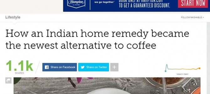 Nice to see Odisha Based Milk Mantra product listed on Mashable Article on Turmeric Latte