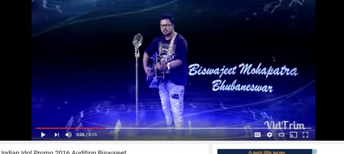 #IndianIdolIsBack : Watch out Biswajeet Mohapatra of Odisha this season, check audition video